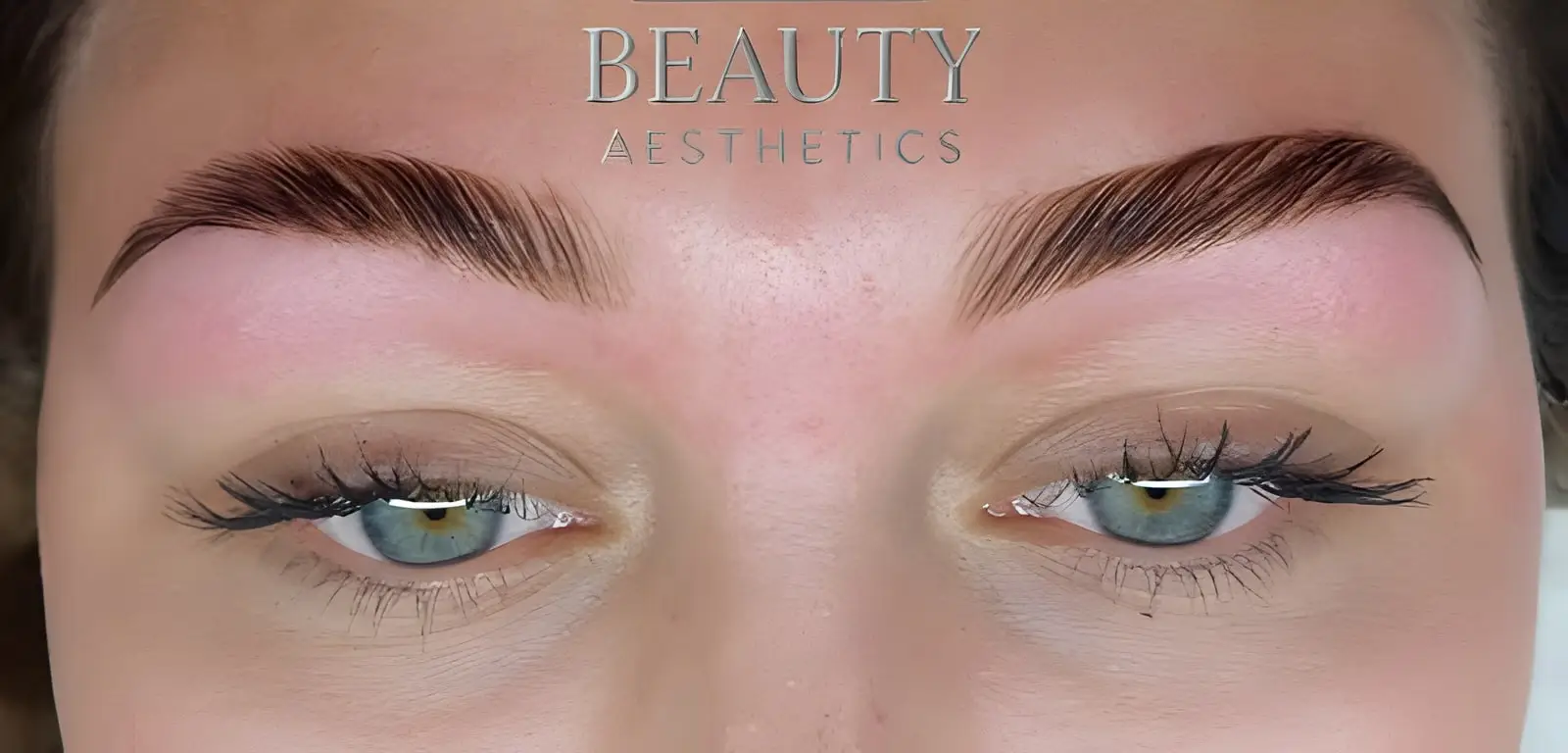 After: laminated brows and lifted lashes